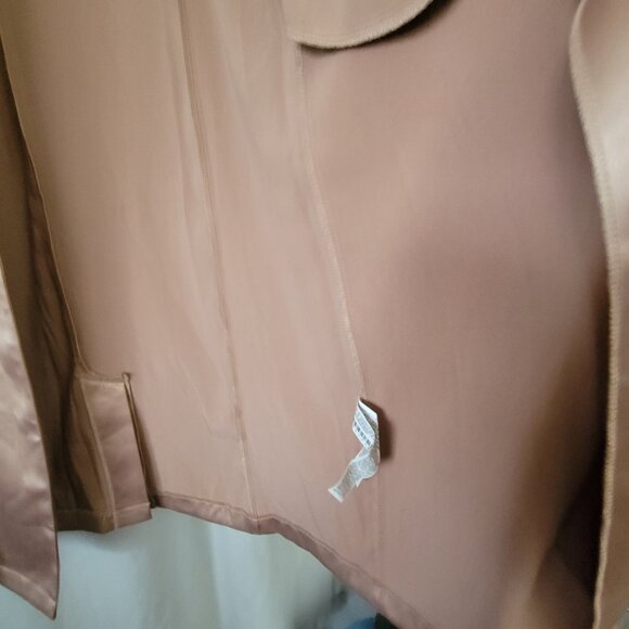 NEW Forever 21 Small Casual Jacket LONG Taupe silky NWT see desc. - Picture 10 of 14